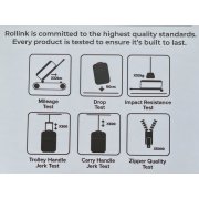 Чемодан складной Rollink Aura 55x40x20 см, 2 колеса, синий