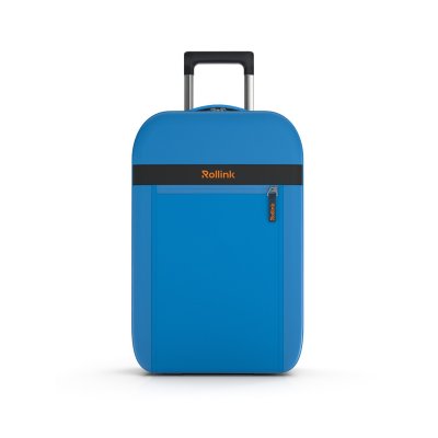 Чемодан складной Rollink Aura 55x40x20 см, 2 колеса, синий арт. 111-21-281-281-281