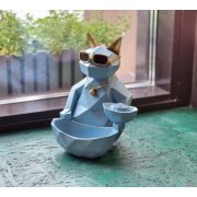 Статуэтка хранитель Кот фантазер, небесный арт. ATS023-C-BL