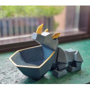 Статуэтка хранитель Носорог, аквамарин