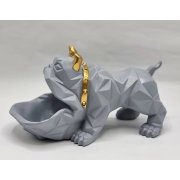 Статуэтка хранитель Бульдог, серый арт. ATS015-G