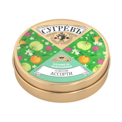 Карамель леденцовая, ассорти в банке арт. 700579