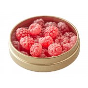 Карамель леденцовая со вкусом малины в банке