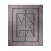 Плед VINGA Monogram из переработанного полиэстера GRS, 170x130 см