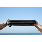 Чемодан складной Rollink Earth 55x40x20 см, 2 колеса, черный/красный