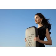 Чемодан складной Rollink Earth 55x40x20 см, 2 колеса, черный/красный