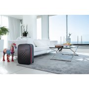 Чемодан складной Rollink Earth 55x40x20 см, 2 колеса, черный/красный