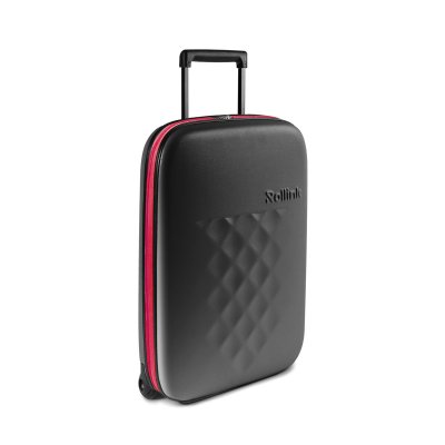 Чемодан складной Rollink Earth 55x40x20 см, 2 колеса, черный/красный арт. 102-21-110-390-170