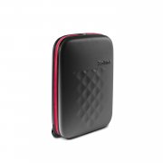 Чемодан складной Rollink Earth 55x40x20 см, 2 колеса, черный/красный