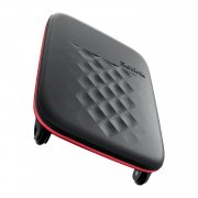 Чемодан складной Rollink Earth 55x40x20 см, 2 колеса, черный/красный