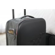 Чемодан складной Rollink Earth 55x40x20 см, 2 колеса, черный/красный