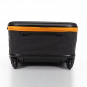 Чемодан складной Rollink Earth 55x40x20 см, 2 колеса, черный/оранжевый