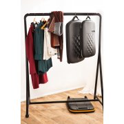 Чемодан складной Rollink Earth 55x40x20 см, 2 колеса, черный/оранжевый