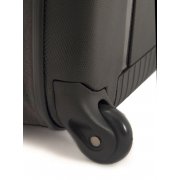 Чемодан складной Rollink Earth 55x40x20 см, 2 колеса, черный/оранжевый