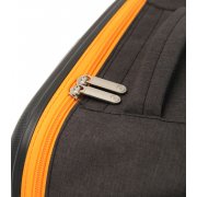 Чемодан складной Rollink Earth 55x40x20 см, 2 колеса, черный/оранжевый