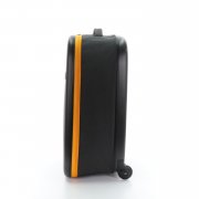 Чемодан складной Rollink Earth 55x40x20 см, 2 колеса, черный/оранжевый