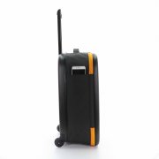 Чемодан складной Rollink Earth 55x40x20 см, 2 колеса, черный/оранжевый