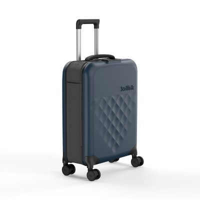 Чемодан складной Rollink Vega 360 55x40x20 см, 4 колеса, серо-синий арт. 360-21-220-380-100