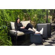 Чемодан складной Rollink Vega 360 55x40x20 см, 4 колеса, серо-синий