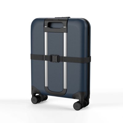 Чемодан складной Rollink Vega 360 55x40x20 см, 4 колеса, серо-синий арт. 360-21-220-380-100