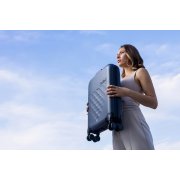 Чемодан складной Rollink Vega 360 55x40x20 см, 4 колеса, серо-синий