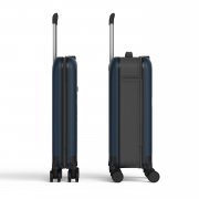 Чемодан складной Rollink Vega 360 55x40x20 см, 4 колеса, серо-синий
