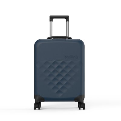 Чемодан складной Rollink Vega 360 55x40x20 см, 4 колеса, серо-синий арт. 360-21-220-380-100