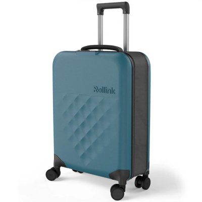 Чемодан складной Rollink Vega 360 55x40x20 см, 4 колеса, сине-зеленый арт. 360-21-330-380-100