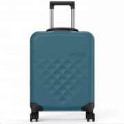 Чемодан складной Rollink Vega 360 55x40x20 см, 4 колеса, сине-зеленый