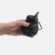 Складная бутылка для воды Basketball Flex, черная арт. 17492.30