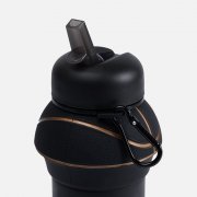 Складная бутылка для воды Basketball Flex, черная арт. 17492.30