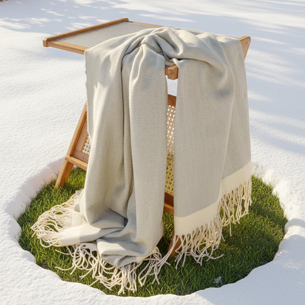 Плед акриловый WINTER, серый арт. 16009.10 Плед акриловый WINTER, серый арт. 16009.10