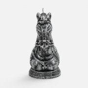 Свеча фигурная «Бюст лошади», серебристая