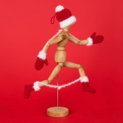 Подвеска на елку «Вьюшка», носочки, красная