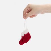 Подвеска на елку «Вьюшка», носочки, красная