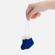 Подвеска на елку «Вьюшка», носочки, синяя