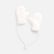 Подвеска на елку «Вьюшка», варежки, белая