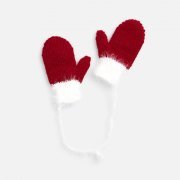 Подвеска на елку «Вьюшка», варежки, красная