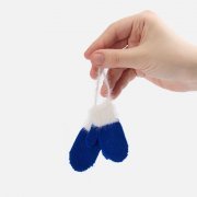 Подвеска на елку «Вьюшка», варежки, синяя