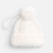 Подвеска на елку «Вьюшка», шапочка, белая