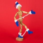 Подвеска на елку «Вьюшка», шапочка, синяя