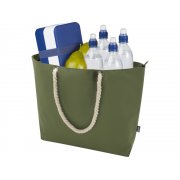 Пляжная сумка-холодильник Panama GRS из переработанных материалов с ручками-шнурками