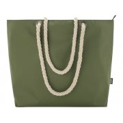 Пляжная сумка-холодильник Panama GRS из переработанных материалов с ручками-шнурками