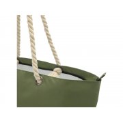 Пляжная сумка-холодильник Panama GRS из переработанных материалов с ручками-шнурками