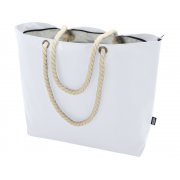 Пляжная сумка-холодильник Panama GRS из переработанных материалов с ручками-шнурками