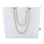 Пляжная сумка-холодильник Panama GRS из переработанных материалов с ручками-шнурками