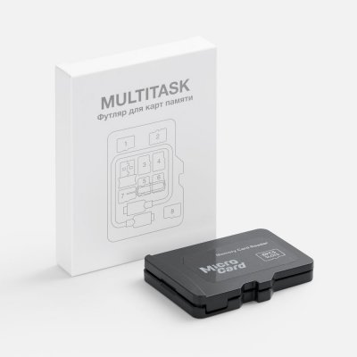 Футляр для карт памяти и SIM Multitask, черный арт. 18577.30