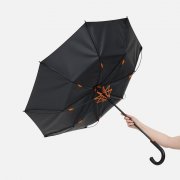 Зонт-трость Hidecolor с цветными спицами, оранжевый