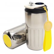 Термокружка Ashly To Go, серебристая/жёлтая