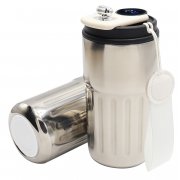 Термокружка Ashly To Go, серебристая/белая